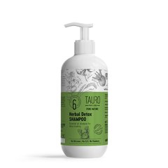 Шампунь для глибокого очищення шерсті собак та котів Tauro Pro Line Pure Nature Herbal Detox, 400 ml