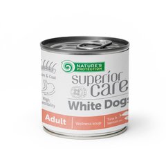 Суп для собак с белым окрасом шерсти NP Superior Care White Dogs All Breeds Adult Salmon and Tuna с лососем и тунцом, 140мл