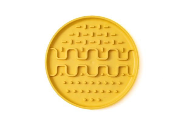 FIBOO Килимок для злизування ласощів та їжі Lollipop, Mini, жовтий