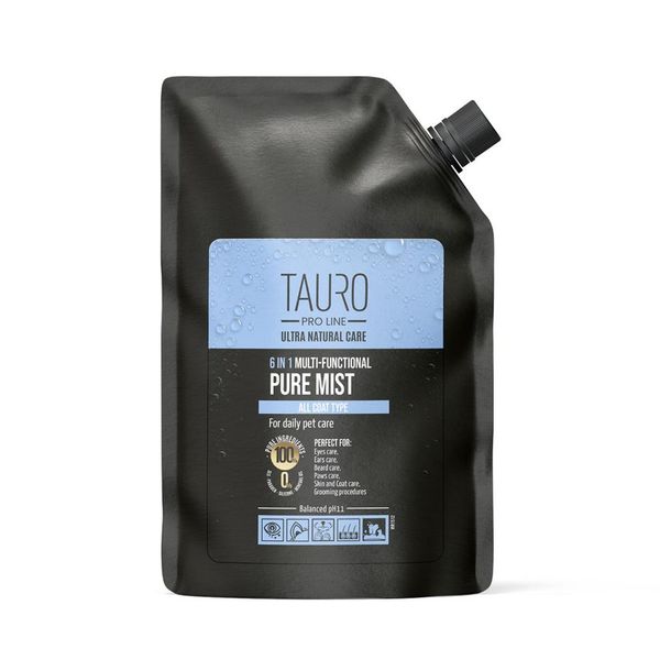Многофункциональное средство для ежедневного ухода за домашними животными Tauro Pro Line Ultra Natural Care 6in1 Pure Mist 1000ml